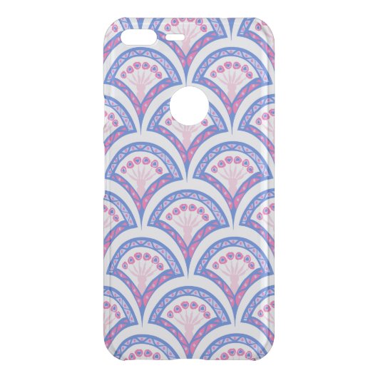blue floral damask pattern  uncommon google pixel XL case (Back)