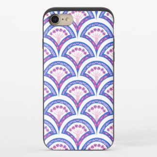 blue floral damask pattern iPhone 8/7 slider case