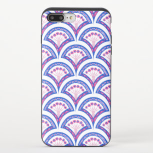 blue floral damask pattern iPhone 8/7 plus slider case