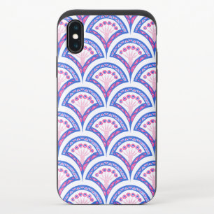blue floral damask pattern  iPhone x slider case