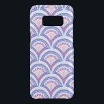 blue floral damask pattern  uncommon samsung galaxy s8 case<br><div class="desc">shell shaped floral damask pattern</div>