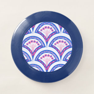 blue floral damask pattern  Wham-O frisbee