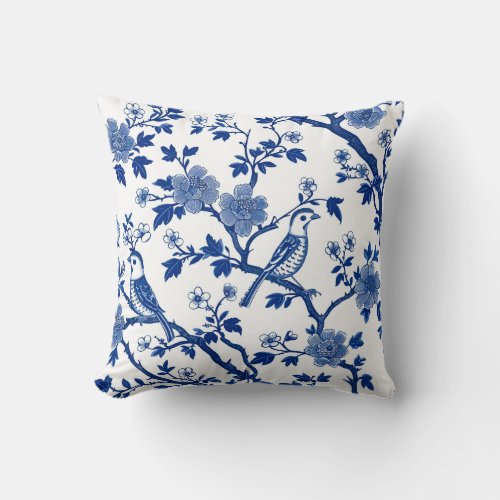 Blue Floral decorative pillow