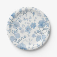 Blue Floral Elegant Whimsical Garden Party