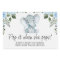 Blue Floral Elepahnt Baby Shower Pop It Sparkling 