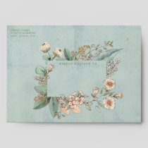 Blue Floral Envelope