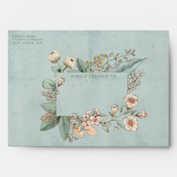 Blue Floral Envelope