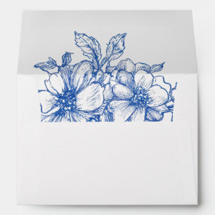 Blue Floral Envelope