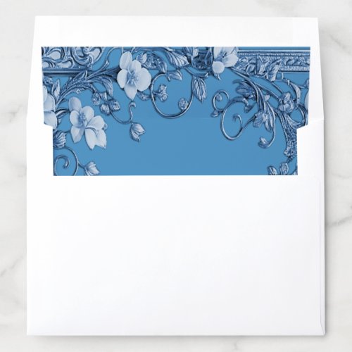 Blue Floral Envelope Liner