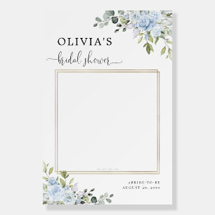 Blue Floral Eucalyptus Bridal Shower Photo Prop Foam Board