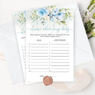 Blue floral eucalyptus name that song baby game