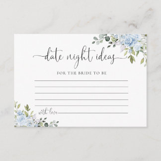 Blue Floral Eucalyptus Wedding Enclosure Card