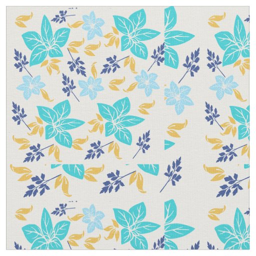 Blue Floral Fabric