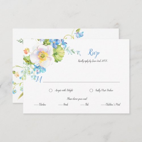 Blue Floral Fantasy Floral Meal Selection RSVP