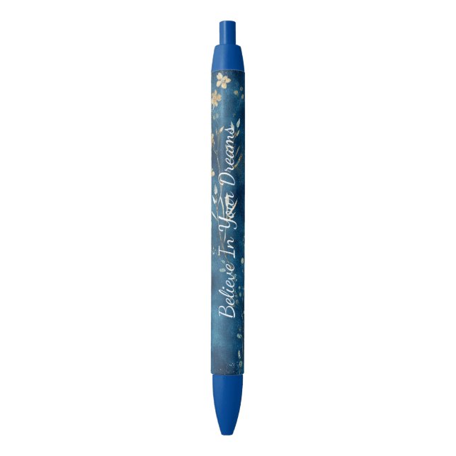 Blue Floral Gardens Pen (Front Vertical)