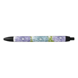 Blue Floral Gerbera Daisy Flowers Pen