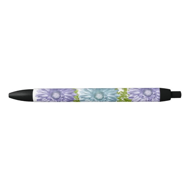 Blue Floral Gerbera Daisy Flowers Pen (Front)