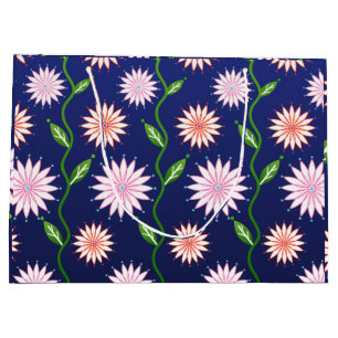 Blue Floral  Gift Bag