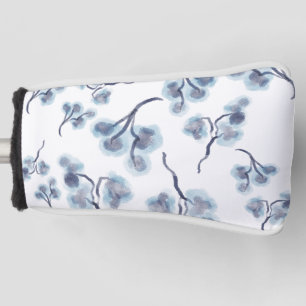 Blue Floral Golf Head Cover