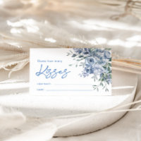 Blue Floral Guess How Many Game Cards