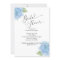 Blue floral Hydrangea Bridal Shower Invitation