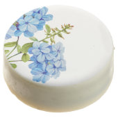 Blue Floral Hydrangea Event Wedding Cookie Favor (Angled)
