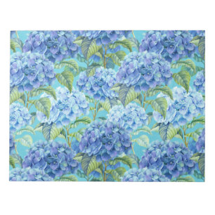 Blue floral Hydrangea Flower pattern Notepad