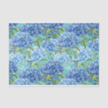 Blue floral Hydrangea Flower pattern Tissue Paper