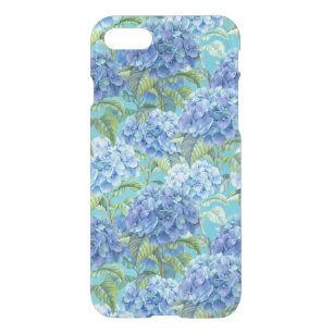 Blue floral Hydrangea Flower pattern iPhone SE/8/7 Case