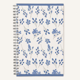 Blue Floral Journal – Elegant Botanical Notebook