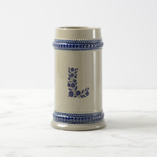 Blue Floral Letter L Monogram Art Mug