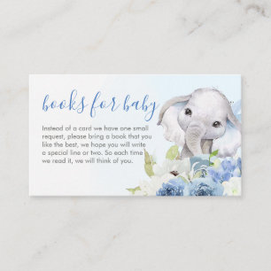 Blue Floral Little Peanut Books for Baby Enclosure Card