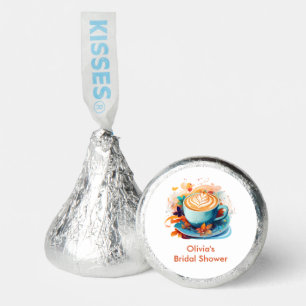 Blue Floral Love is Brewing Coffee Bridal Shower  Hershey®'s Kisses®