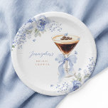 Blue Floral Martini Bridal Shower Paper Plates<br><div class="desc">Toast to the bride-to-be with these exquisite bridal shower paper plates! Adorned with a breathtaking watercolor display of soft blue florals and a captivating espresso martini, these plates bring an air of refined charm to your event. The intricate details, from the coffee beans to the delicate blue ribbon, make each...</div>