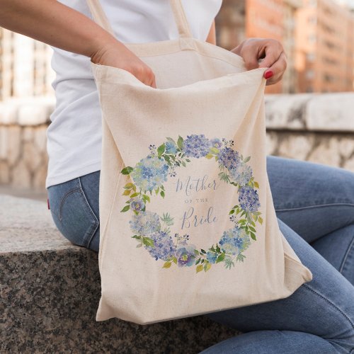 Blue Floral Mother of the Bride Tote Bag Gift