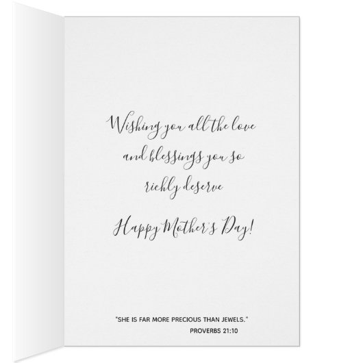 Blue Floral | Mother's Day | Virgin Mary Scripture (Inside (Right))