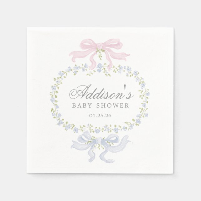 Blue Floral Napkins (Front)