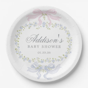 Blue Floral Napkins Paper Plates
