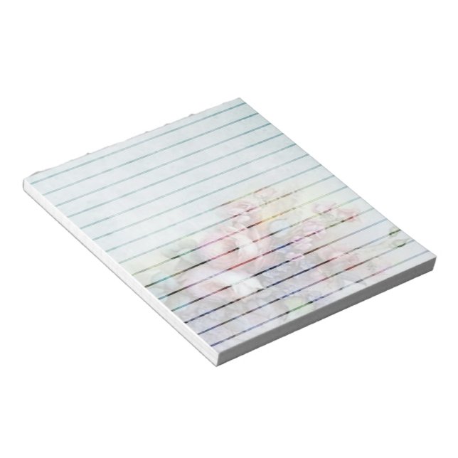 Blue floral notepad (Angled)