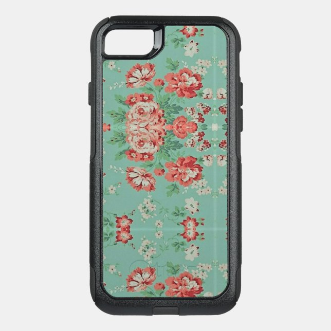 Blue floral Otter box Case (Back)