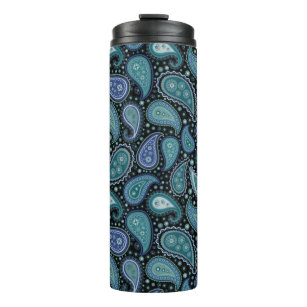 Blue Floral Paisley Stylish  Thermal Tumbler