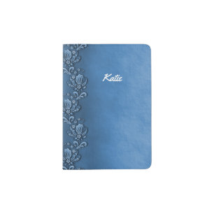 Blue Floral Passport Holder