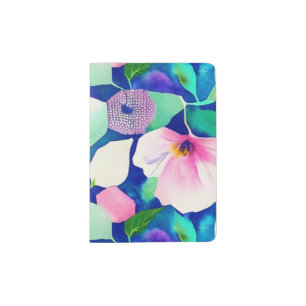 Blue Floral Passport Holder