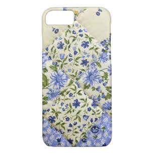Blue Floral Patchwork Quilt iPhone 8/7 Case
