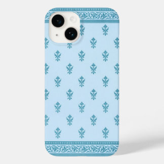 Blue Floral Pattern Case-Mate iPhone 14 Case