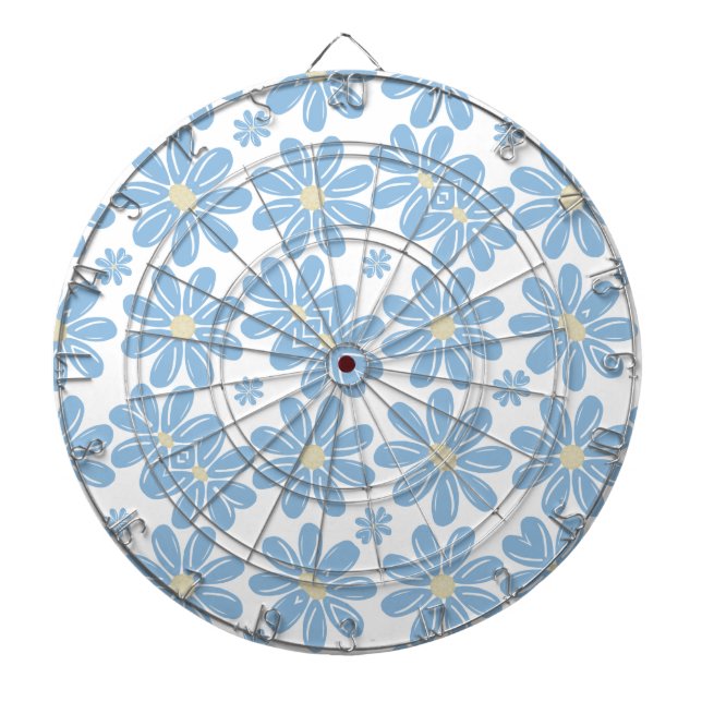 Blue Floral Pattern - Dartboard (Front)