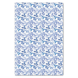 Blue Floral Pattern Decoupage Tissue Paper | Zazzle