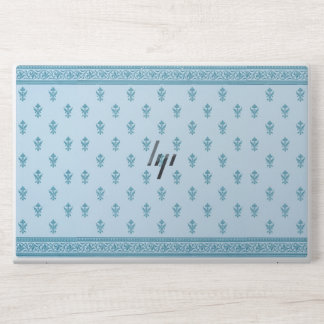 Blue Floral Pattern HP Laptop Skin