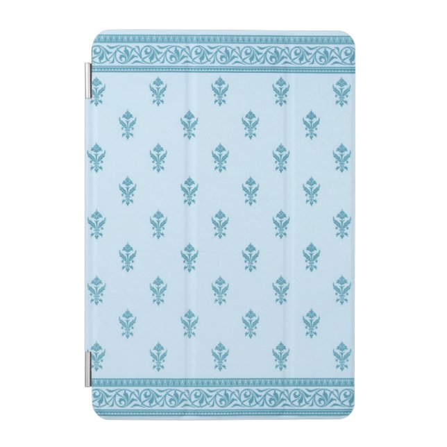 Blue Floral Pattern iPad Mini Cover (Front)