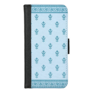 Blue Floral Pattern iPhone 8/7 Wallet Case